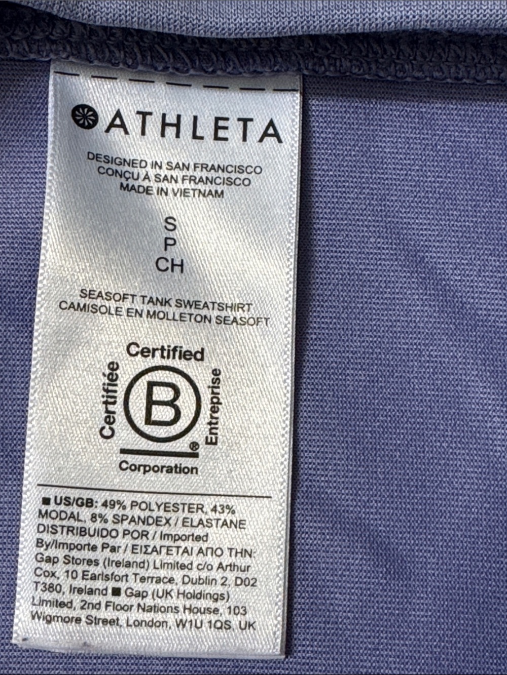 Athleta Sleeveless Muscle Tank in Slate Blue - Picture 4 of 4